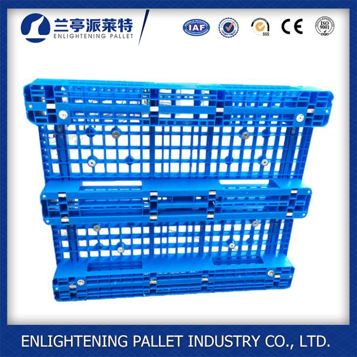 1100X1100X150mm Heavy Duty Grid Rackable Plastic Packaging Pallet Manufacturer