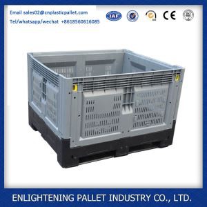 Contenitore di pallet di plastica pieghevole sfuso sfuso in fibra di Hdpe impilabile Heavy Duty