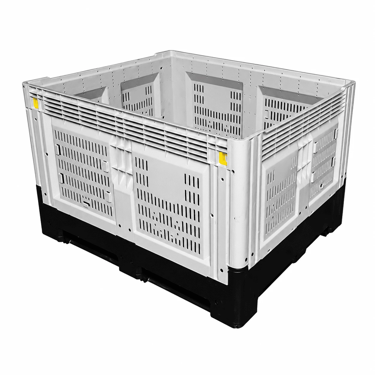 Vented-Plastic-Collapsible-Agriculture-Container-White Vented-Plastic-Collapsible-Agriculture-Container-White
