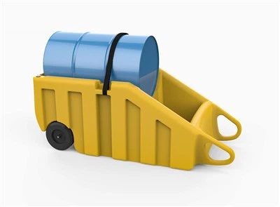 Carrello per tamburo di controllo delle fuoriuscite in HDPE da 200L